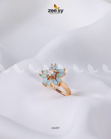 Daisy Ring turquoise Finger Ring - Zeesy Jewellery Pakistan | Premium Artificial & Imitation Jewellery