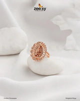 Delightful Ring Golden Champagne Finger Ring - Zeesy Jewellery Pakistan | Premium Artificial & Imitation Jewellery