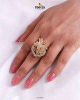 Hoya Ring Golden Champagne Finger Ring - Zeesy Jewellery Pakistan | Premium Artificial & Imitation Jewellery