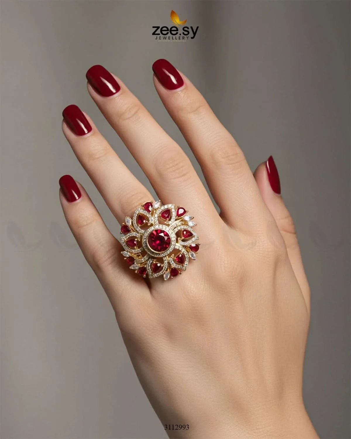 Emma Ring Finger Ring - Zeesy Jewellery Pakistan | Premium Artificial & Imitation Jewellery