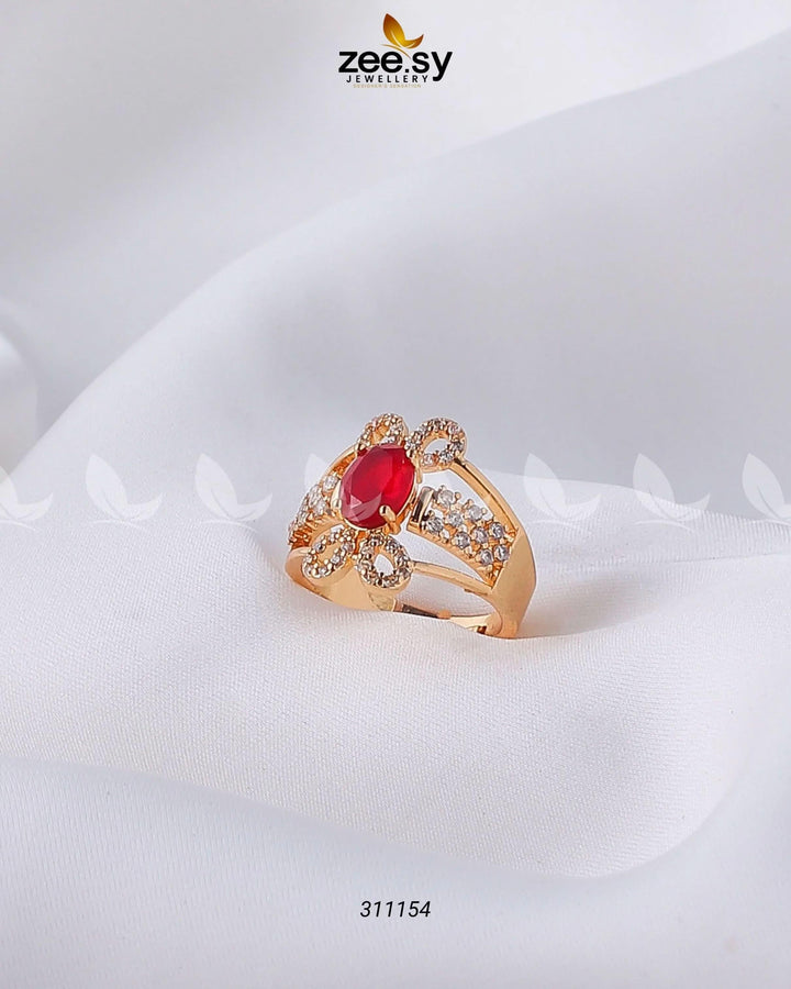 Starlit Ring Red Finger Ring - Zeesy Jewellery Pakistan | Premium Artificial & Imitation Jewellery