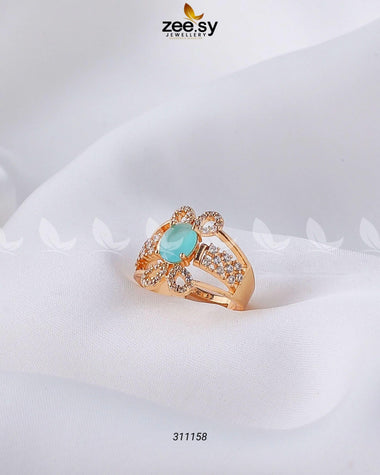 Starlit Ring turquoise Finger Ring - Zeesy Jewellery Pakistan | Premium Artificial & Imitation Jewellery