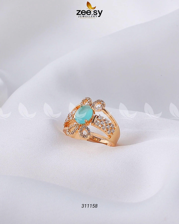 Starlit Ring turquoise Finger Ring - Zeesy Jewellery Pakistan | Premium Artificial & Imitation Jewellery