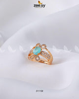 Starlit Ring turquoise Finger Ring - Zeesy Jewellery Pakistan | Premium Artificial & Imitation Jewellery