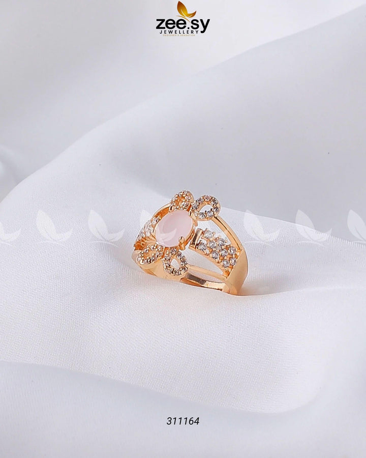 Starlit Ring Mint pink Finger Ring - Zeesy Jewellery Pakistan | Premium Artificial & Imitation Jewellery