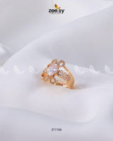 Starlit Ring Golden Pearl Finger Ring - Zeesy Jewellery Pakistan | Premium Artificial & Imitation Jewellery