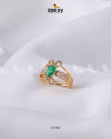 Starlit Ring Green Finger Ring - Zeesy Jewellery Pakistan | Premium Artificial & Imitation Jewellery