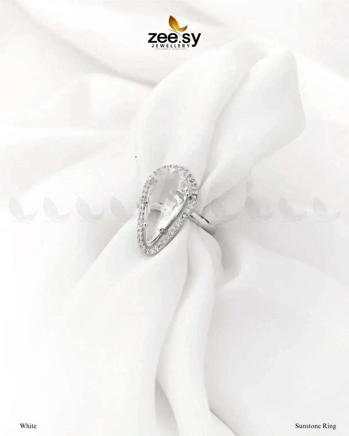 Sunstone Ring Finger Ring - Zeesy Jewellery Pakistan | Premium Artificial & Imitation Jewellery