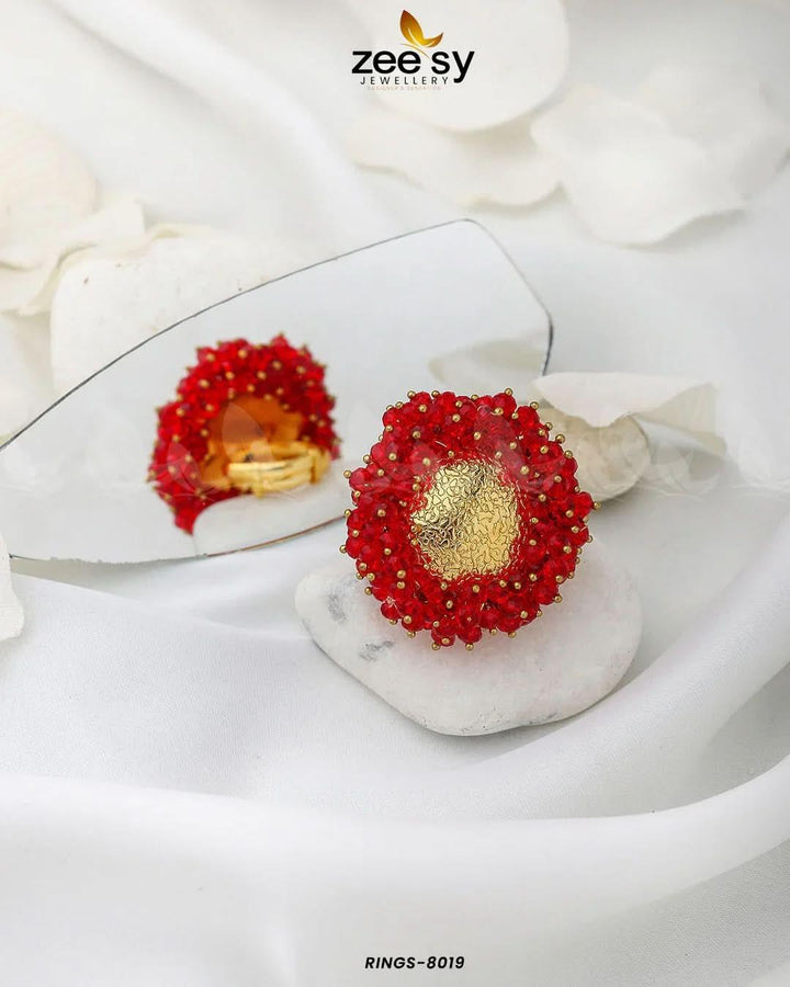 Rings-8019 Red Finger Ring - Zeesy Jewellery Pakistan | Premium Artificial & Imitation Jewellery