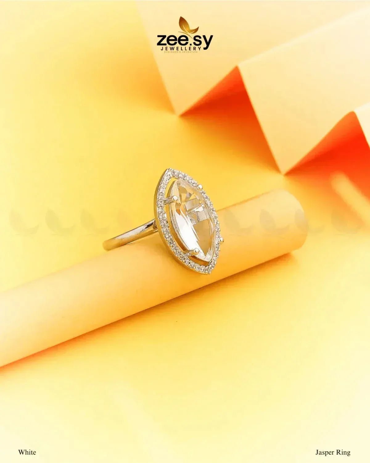 Jasper Ring White Finger Ring - Zeesy Jewellery Pakistan | Premium Artificial & Imitation Jewellery