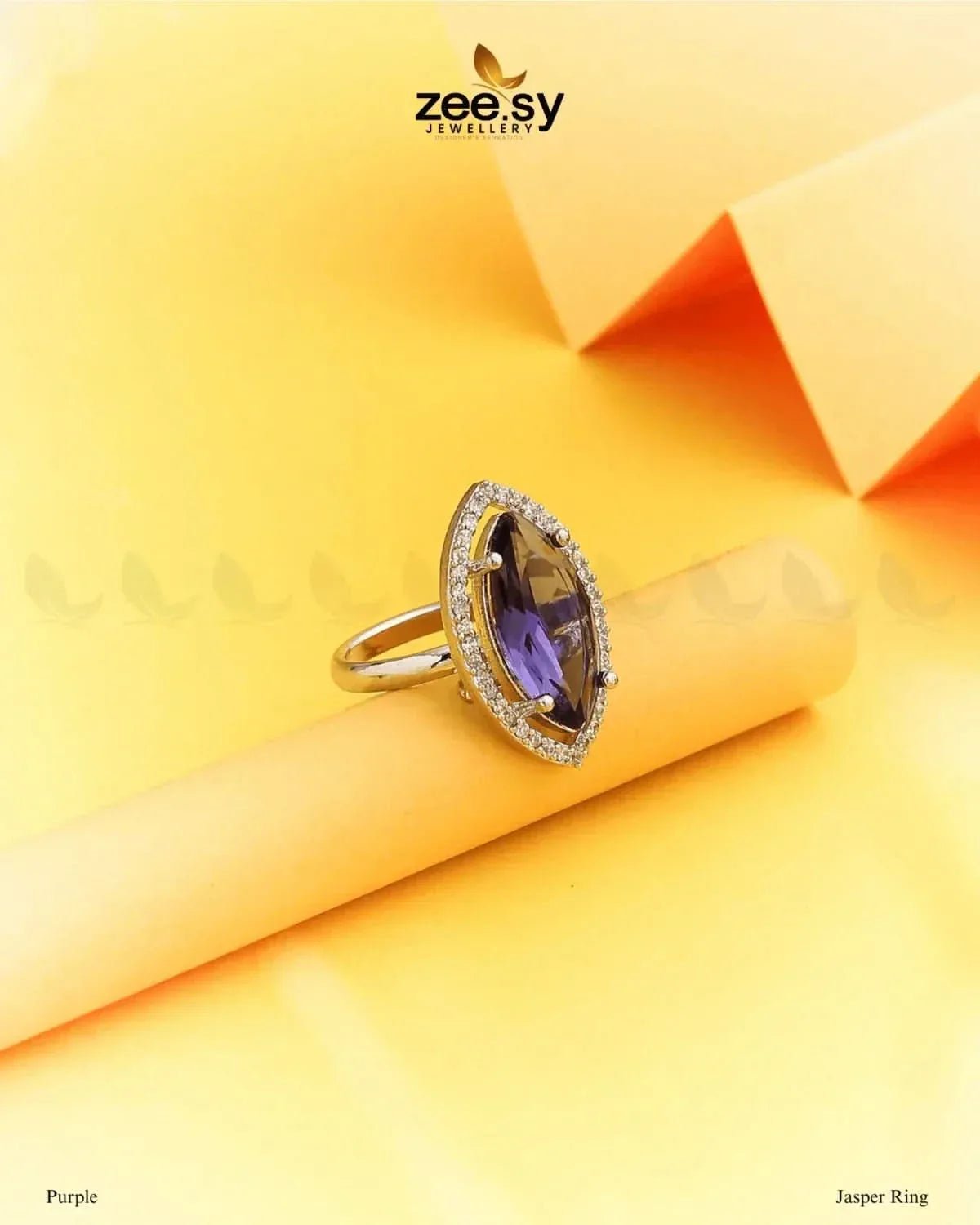 Jasper Ring Purple Finger Ring - Zeesy Jewellery Pakistan | Premium Artificial & Imitation Jewellery