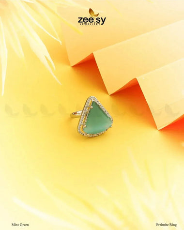 Prehnite Ring Mint Green Finger Ring - Zeesy Jewellery Pakistan | Premium Artificial & Imitation Jewellery