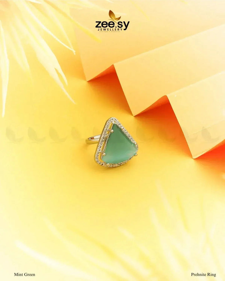 Prehnite Ring Mint Green Finger Ring - Zeesy Jewellery Pakistan | Premium Artificial & Imitation Jewellery
