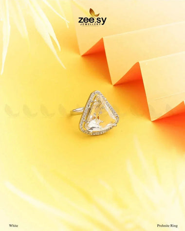 Prehnite Ring White Finger Ring - Zeesy Jewellery Pakistan | Premium Artificial & Imitation Jewellery