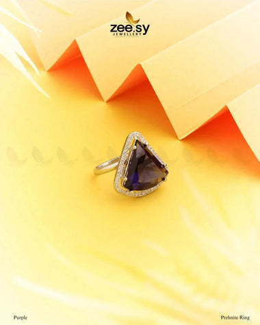 Prehnite Ring Purple Finger Ring - Zeesy Jewellery Pakistan | Premium Artificial & Imitation Jewellery