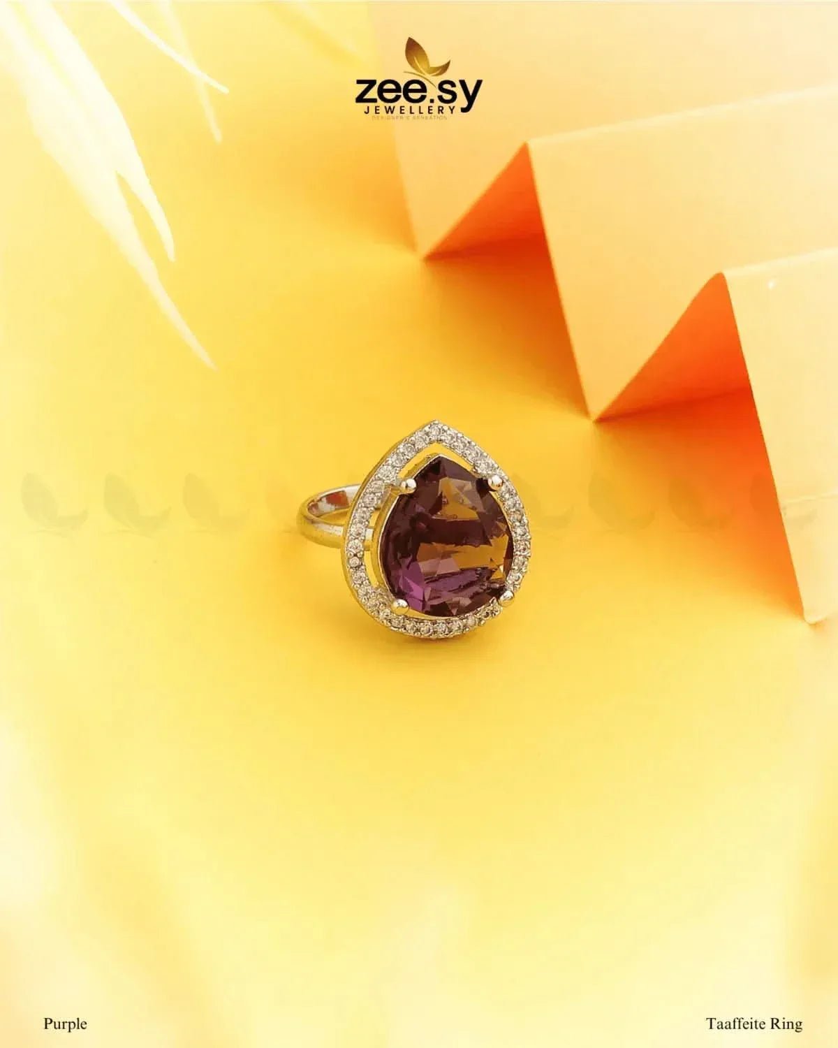 Taaffeite Ring Purple Finger Ring - Zeesy Jewellery Pakistan | Premium Artificial & Imitation Jewellery