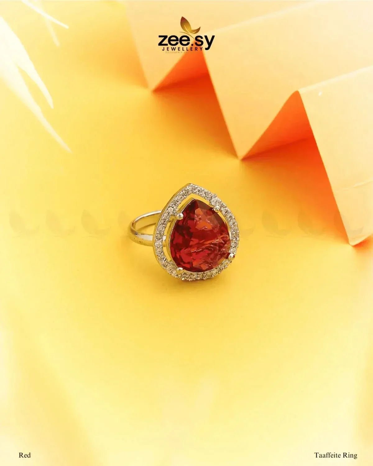 Taaffeite Ring Red Finger Ring - Zeesy Jewellery Pakistan | Premium Artificial & Imitation Jewellery