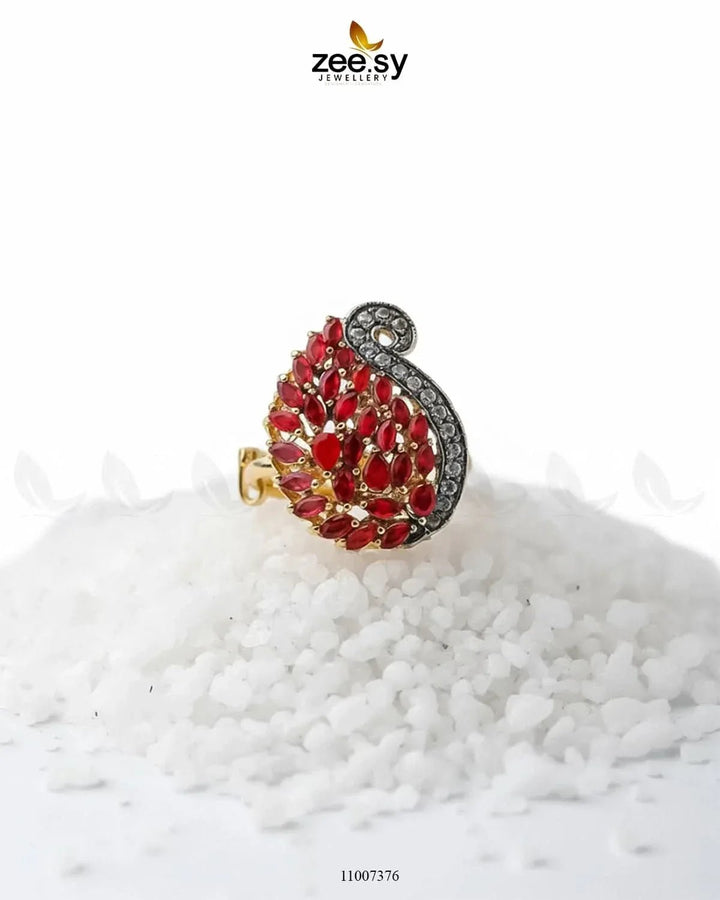 Baguette Cluster Ring-8244 Finger Ring - Zeesy Jewellery Pakistan | Premium Artificial & Imitation Jewellery