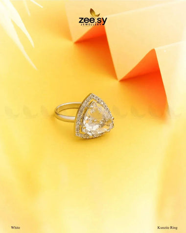 Kunzite Ring White Finger Ring - Zeesy Jewellery Pakistan | Premium Artificial & Imitation Jewellery