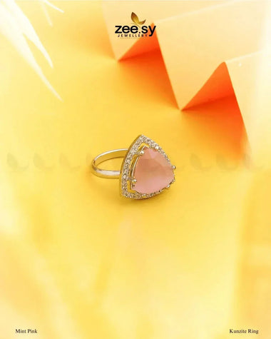 Kunzite Ring Mint pink Finger Ring - Zeesy Jewellery Pakistan | Premium Artificial & Imitation Jewellery