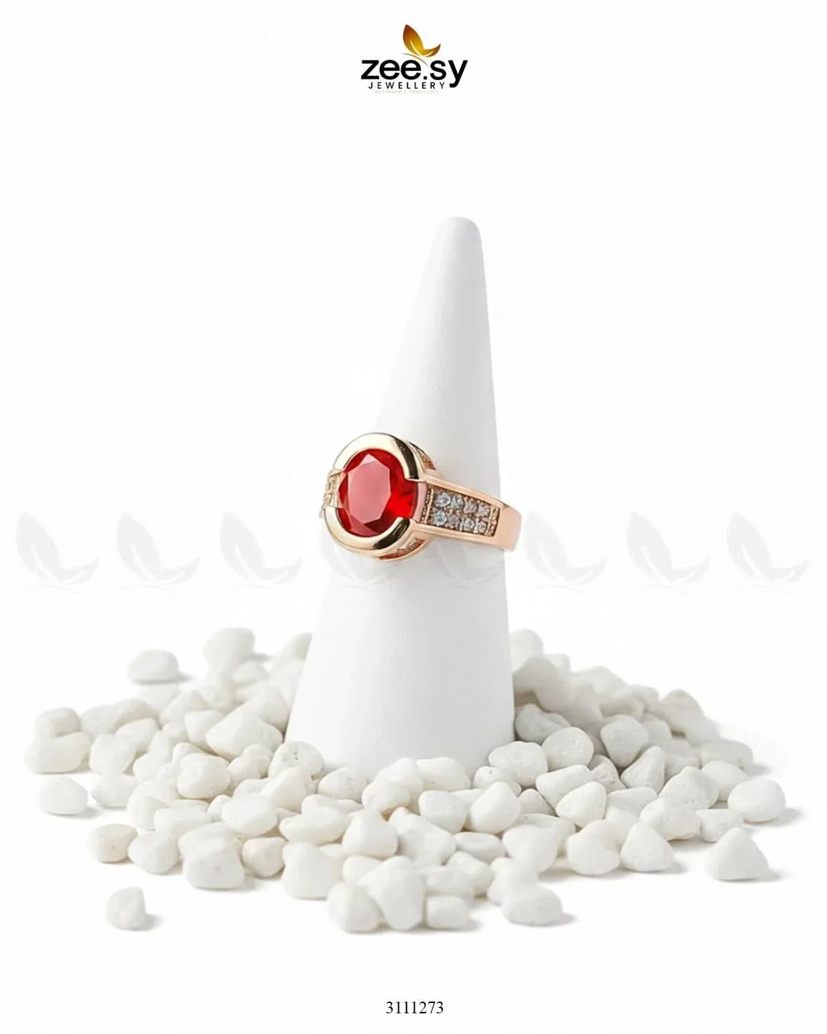 Amethyst Ring Finger Ring - Zeesy Jewellery Pakistan | Premium Artificial & Imitation Jewellery