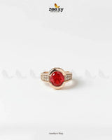 Amethyst Ring Finger Ring - Zeesy Jewellery Pakistan | Premium Artificial & Imitation Jewellery
