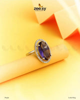 Lolite Ring Purple Finger Ring - Zeesy Jewellery Pakistan | Premium Artificial & Imitation Jewellery