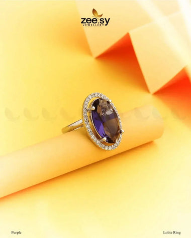 Lolite Ring Purple Finger Ring - Zeesy Jewellery Pakistan | Premium Artificial & Imitation Jewellery