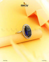 Lolite Ring Dark Blue Finger Ring - Zeesy Jewellery Pakistan | Premium Artificial & Imitation Jewellery
