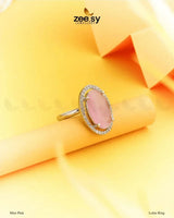 Lolite Ring Mint pink Finger Ring - Zeesy Jewellery Pakistan | Premium Artificial & Imitation Jewellery