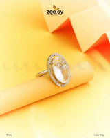 Lolite Ring White Finger Ring - Zeesy Jewellery Pakistan | Premium Artificial & Imitation Jewellery