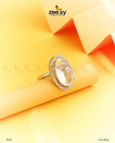 Lolite Ring White Finger Ring - Zeesy Jewellery Pakistan | Premium Artificial & Imitation Jewellery
