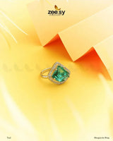 Musgravite Ring Teal Finger Ring - Zeesy Jewellery Pakistan | Premium Artificial & Imitation Jewellery