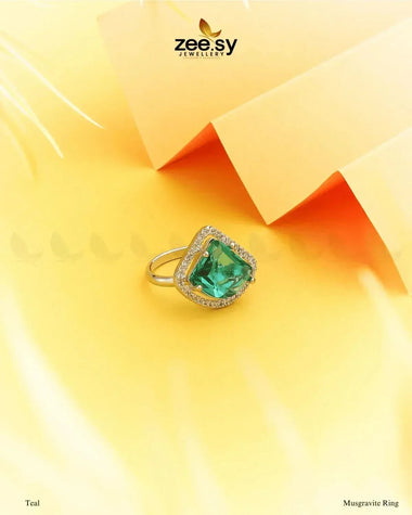 Musgravite Ring Teal Finger Ring - Zeesy Jewellery Pakistan | Premium Artificial & Imitation Jewellery