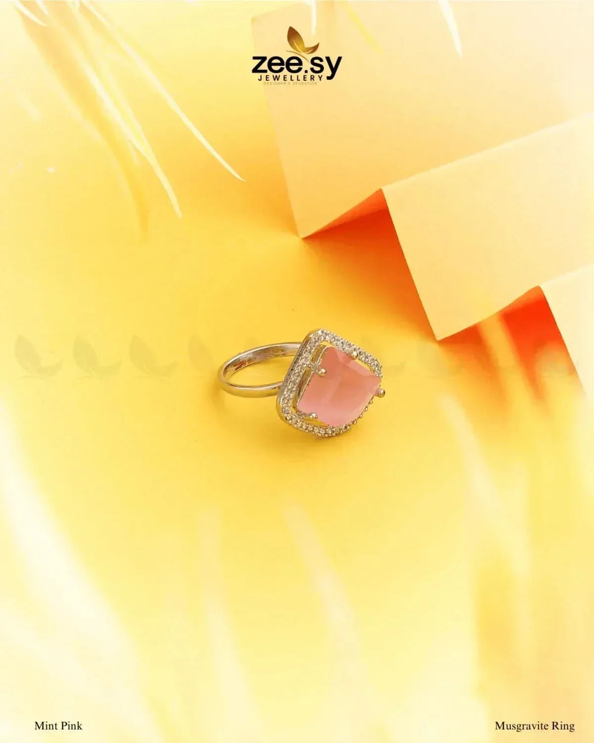 Musgravite Ring Mint pink Finger Ring - Zeesy Jewellery Pakistan | Premium Artificial & Imitation Jewellery