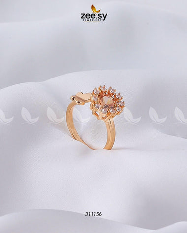 Peony Ring Champagne Finger Ring - Zeesy Jewellery Pakistan | Premium Artificial & Imitation Jewellery