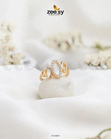 Celestia Ring Golden Finger Ring - Zeesy Jewellery Pakistan | Premium Artificial & Imitation Jewellery