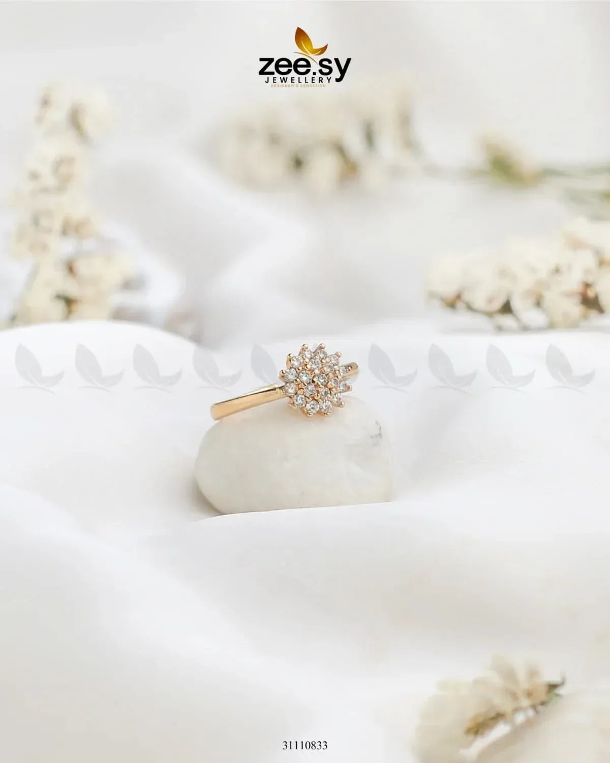 Delphira Ring Golden Rings - Zeesy Jewellery Pakistan | Premium Artificial & Imitation Jewellery