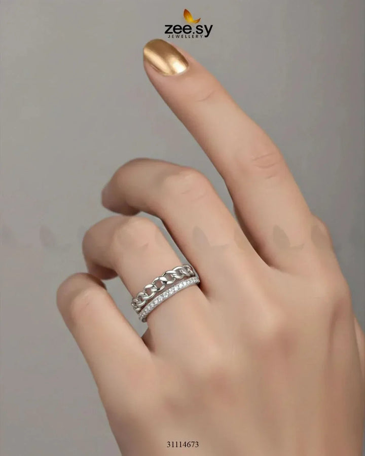GleamLink Ring Finger Ring - Zeesy Jewellery Pakistan | Premium Artificial & Imitation Jewellery