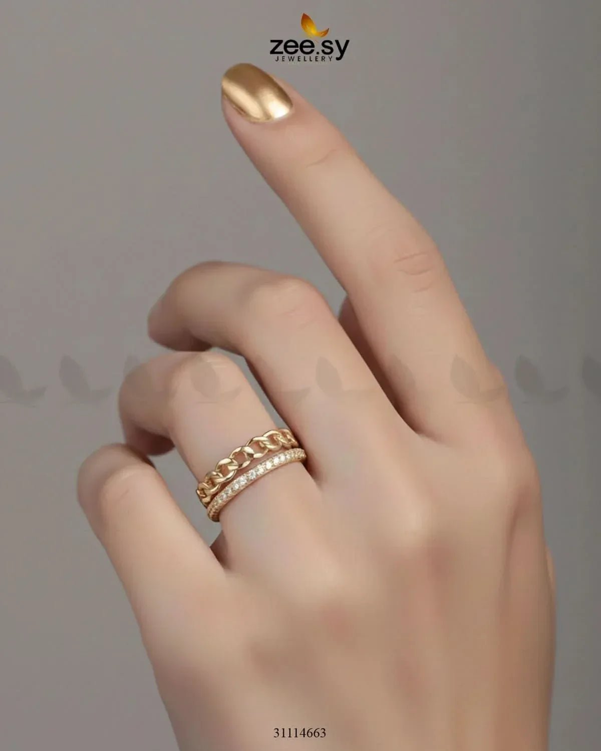 GleamLink Ring Finger Ring - Zeesy Jewellery Pakistan | Premium Artificial & Imitation Jewellery