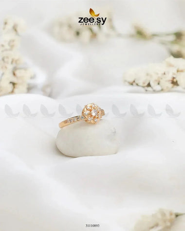 Luminara Ring Golden Finger Ring - Zeesy Jewellery Pakistan | Premium Artificial & Imitation Jewellery