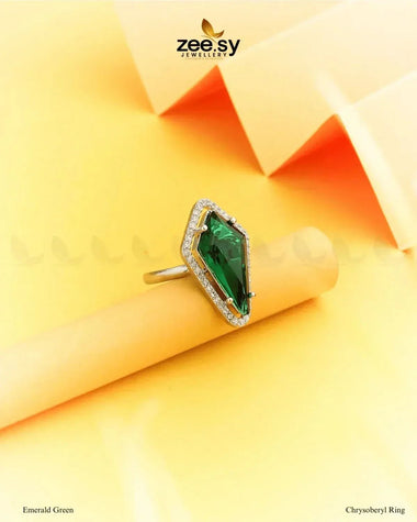 Chrysoberyl Ring Emerald Green Finger Ring - Zeesy Jewellery Pakistan | Premium Artificial & Imitation Jewellery