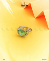Druzy Ring Teal Finger Ring - Zeesy Jewellery Pakistan | Premium Artificial & Imitation Jewellery