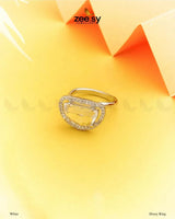 Druzy Ring White Finger Ring - Zeesy Jewellery Pakistan | Premium Artificial & Imitation Jewellery