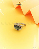 Druzy Ring Dark Blue Finger Ring - Zeesy Jewellery Pakistan | Premium Artificial & Imitation Jewellery