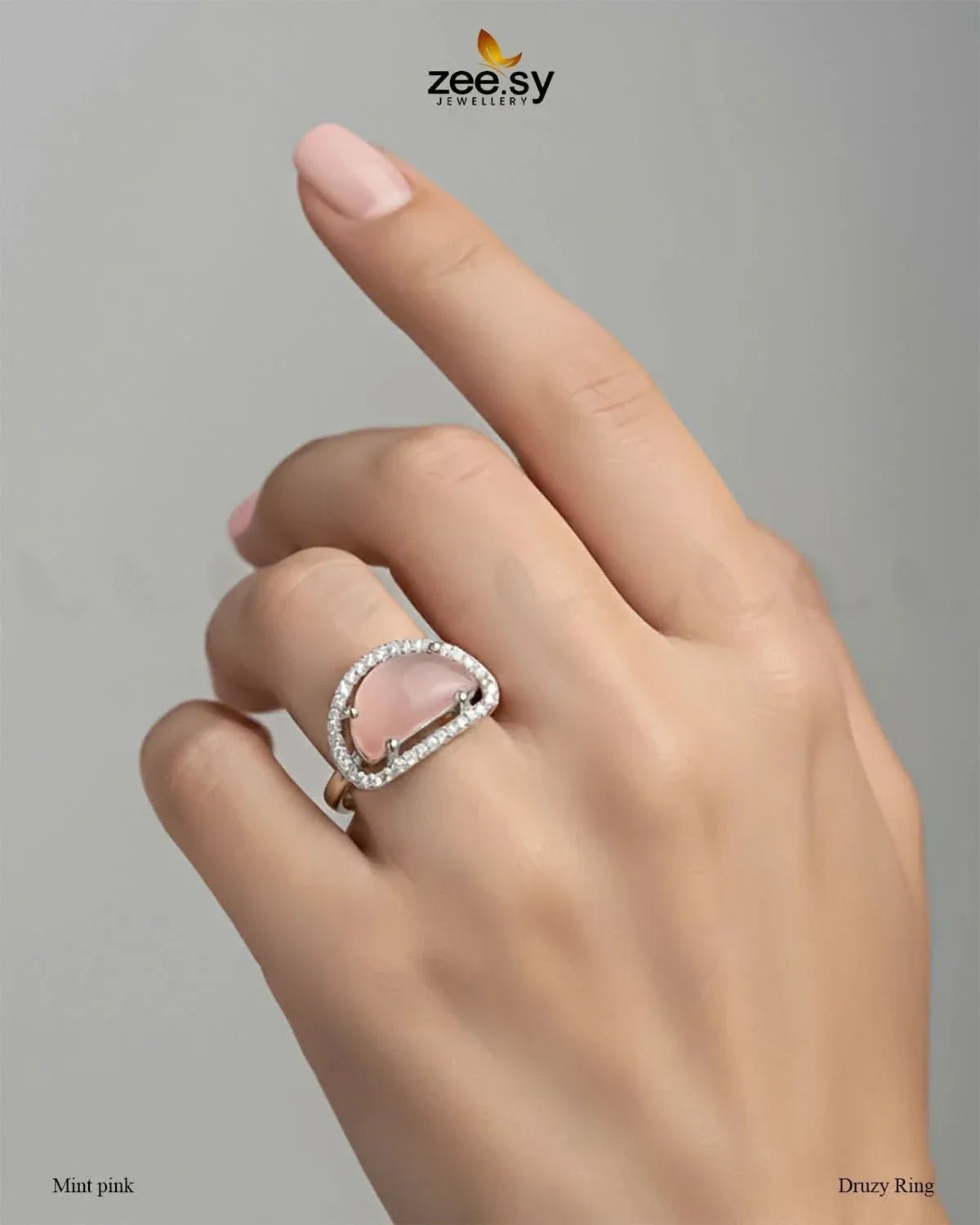 Druzy Ring Finger Ring - Zeesy Jewellery Pakistan | Premium Artificial & Imitation Jewellery