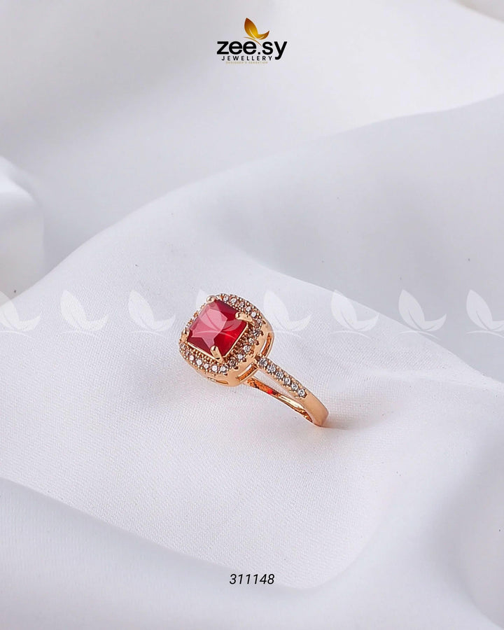 Ember Glow Ring Red Finger Ring - Zeesy Jewellery Pakistan | Premium Artificial & Imitation Jewellery