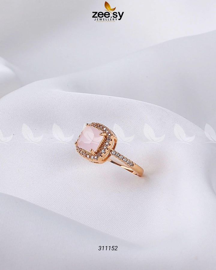 Ember Glow Ring Mint pink Finger Ring - Zeesy Jewellery Pakistan | Premium Artificial & Imitation Jewellery