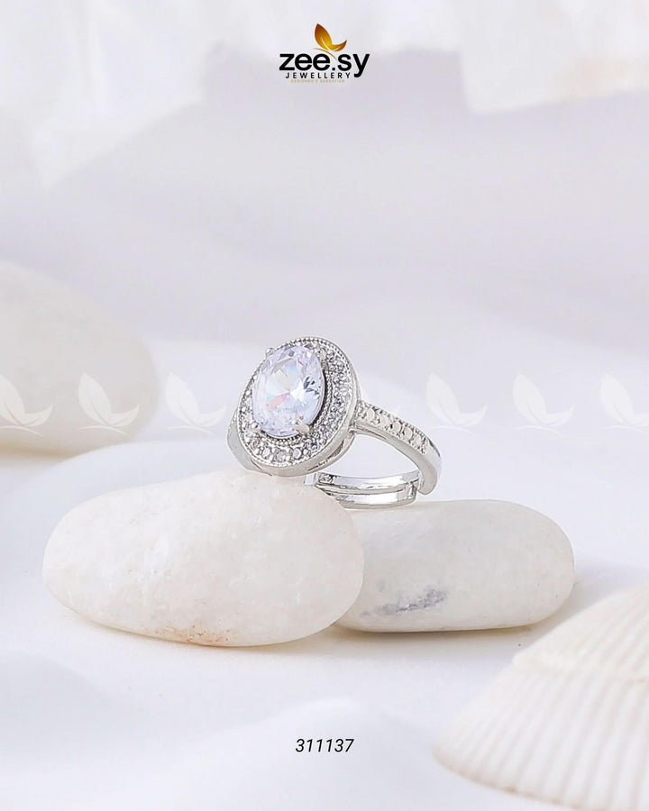 Lobelia Ring White Finger Ring - Zeesy Jewellery Pakistan | Premium Artificial & Imitation Jewellery