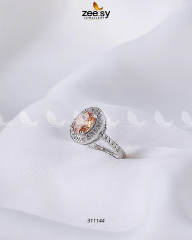 Lobelia Ring Champagne Finger Ring - Zeesy Jewellery Pakistan | Premium Artificial & Imitation Jewellery